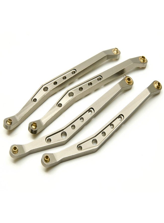 QUE-T 8 Pcs Aluminum Linkage Rod Arm Set/Upper and Lower Suspension Links Set of 8 for 1/10 Axial Wraith 90018 RC Truck (Titanium, Type A) - Image 5